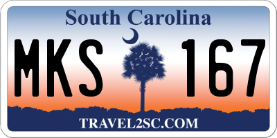 SC license plate MKS167