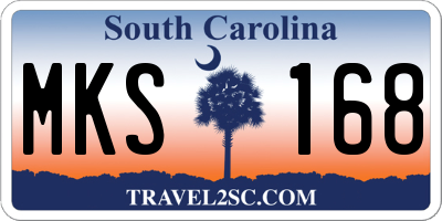 SC license plate MKS168