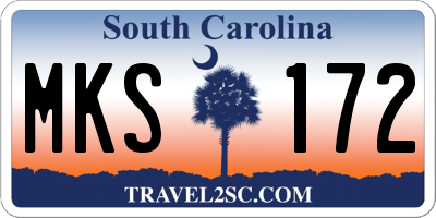 SC license plate MKS172