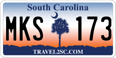 SC license plate MKS173