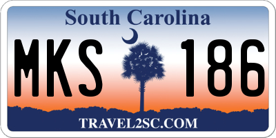 SC license plate MKS186