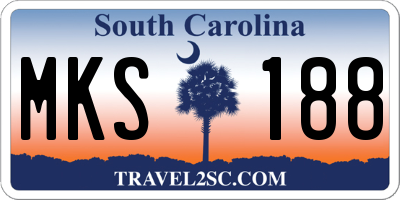 SC license plate MKS188