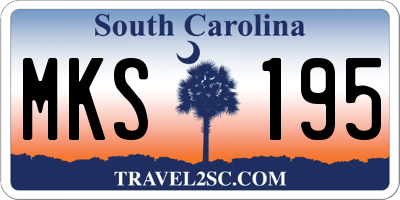 SC license plate MKS195