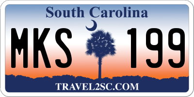 SC license plate MKS199