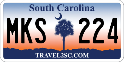 SC license plate MKS224
