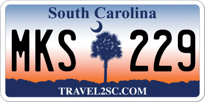 SC license plate MKS229