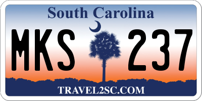 SC license plate MKS237