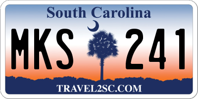 SC license plate MKS241