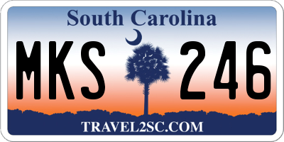 SC license plate MKS246