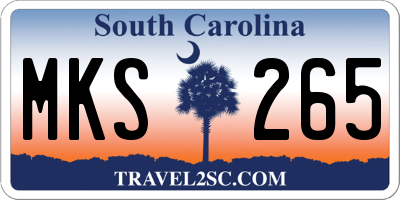 SC license plate MKS265