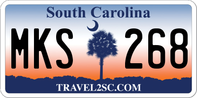 SC license plate MKS268