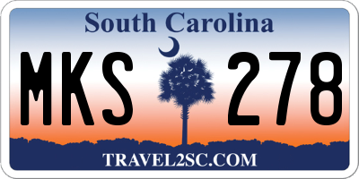 SC license plate MKS278