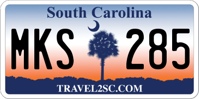 SC license plate MKS285