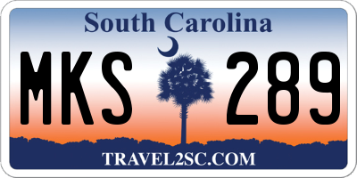 SC license plate MKS289