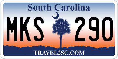 SC license plate MKS290
