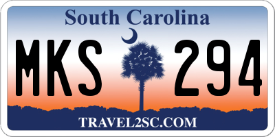 SC license plate MKS294