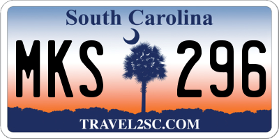 SC license plate MKS296