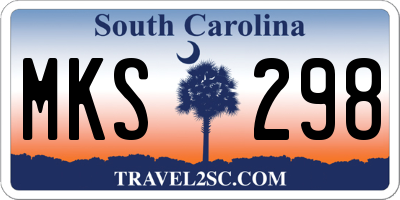 SC license plate MKS298