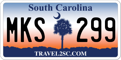 SC license plate MKS299
