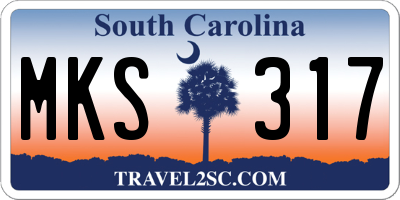 SC license plate MKS317