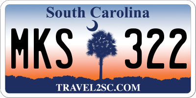 SC license plate MKS322