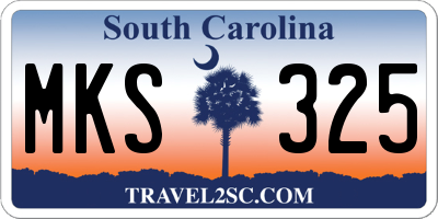 SC license plate MKS325
