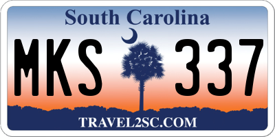 SC license plate MKS337