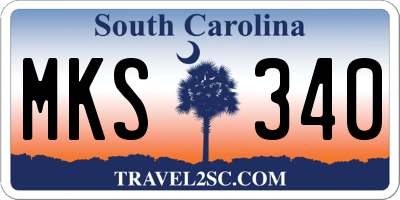 SC license plate MKS340