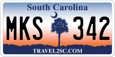 SC license plate MKS342