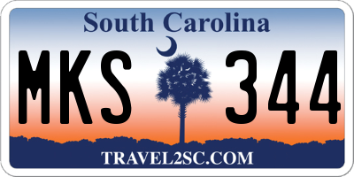 SC license plate MKS344