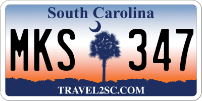 SC license plate MKS347