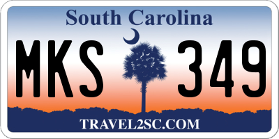 SC license plate MKS349