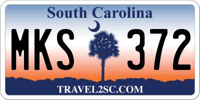 SC license plate MKS372