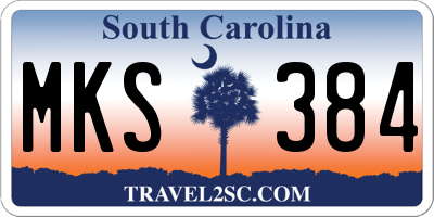 SC license plate MKS384