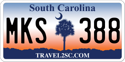 SC license plate MKS388