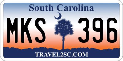 SC license plate MKS396