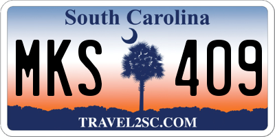 SC license plate MKS409