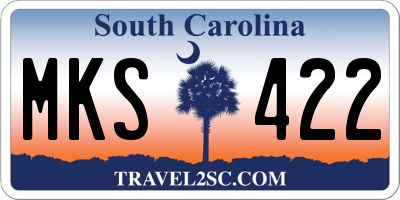 SC license plate MKS422