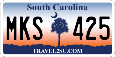 SC license plate MKS425