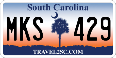 SC license plate MKS429