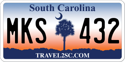 SC license plate MKS432