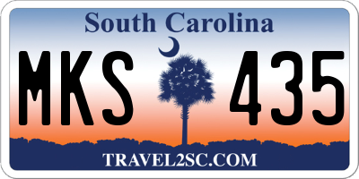 SC license plate MKS435