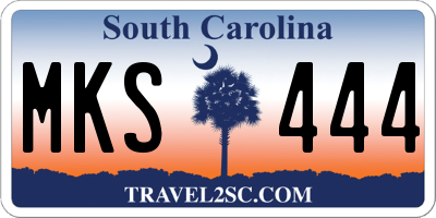 SC license plate MKS444