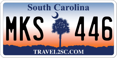 SC license plate MKS446