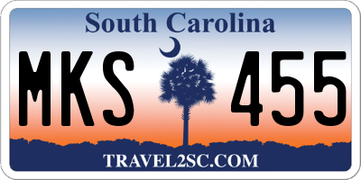 SC license plate MKS455