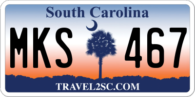 SC license plate MKS467