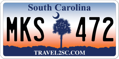 SC license plate MKS472