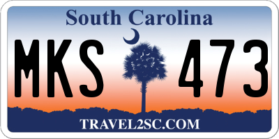 SC license plate MKS473