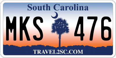 SC license plate MKS476
