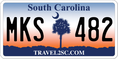 SC license plate MKS482